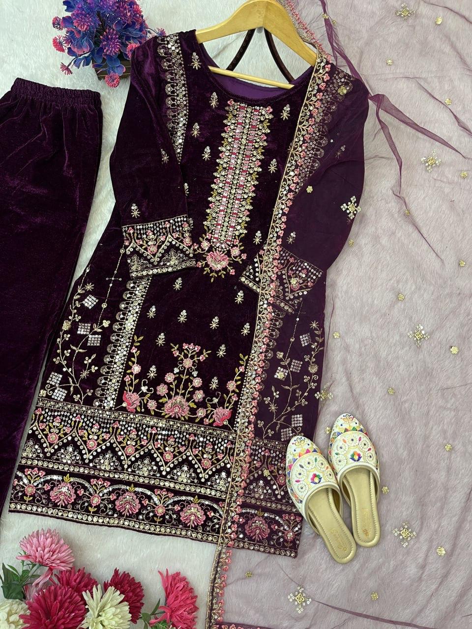Velvet Suit Set in 4 Colors