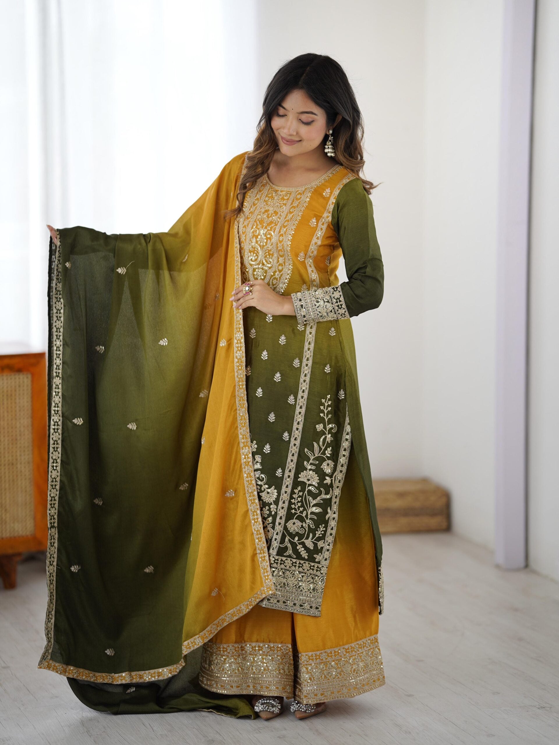 Beautiful Chinon Silk Suit