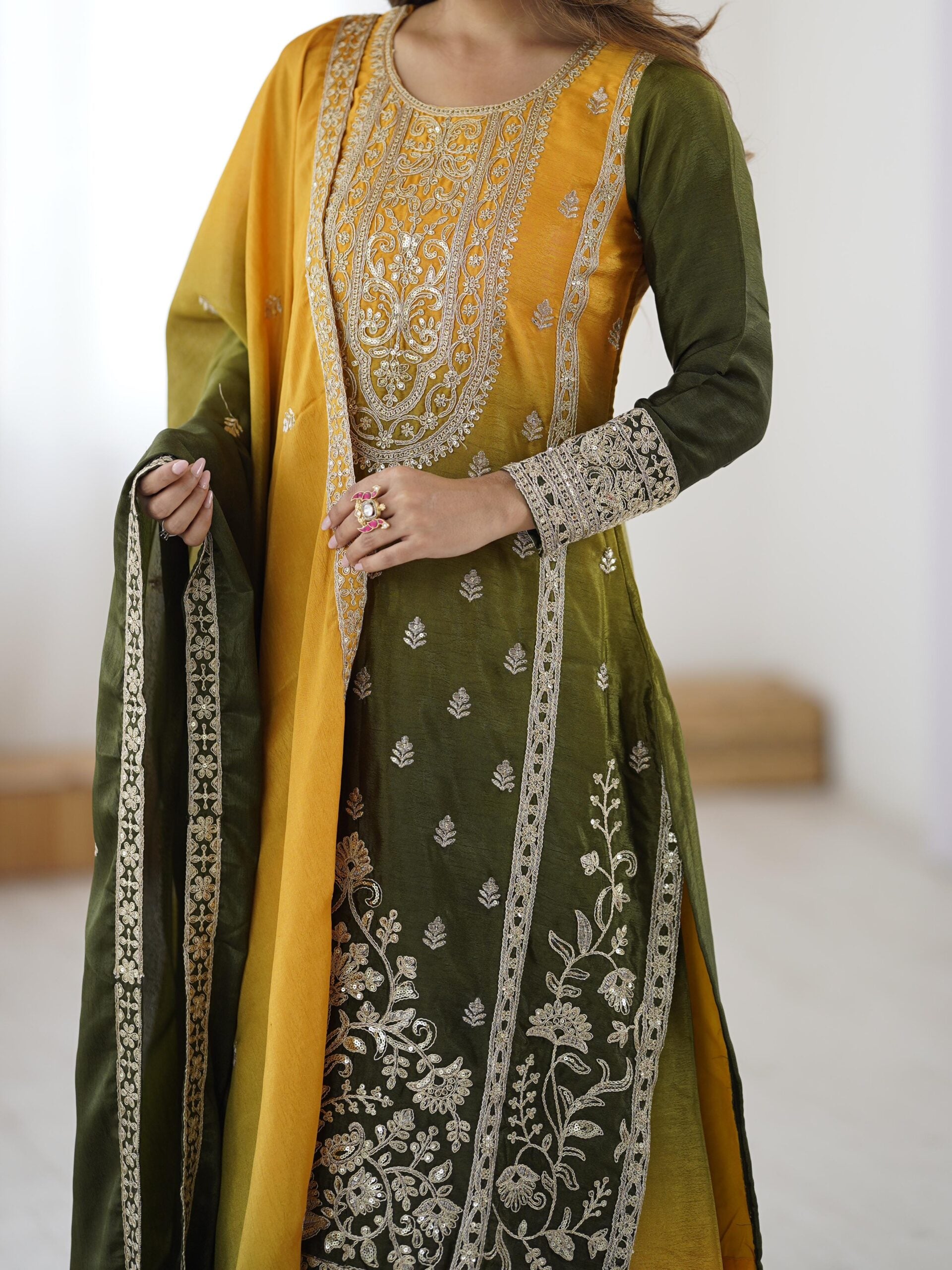 Beautiful Chinon Silk Suit