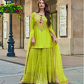 Faux Georgette Sharara Suit Set