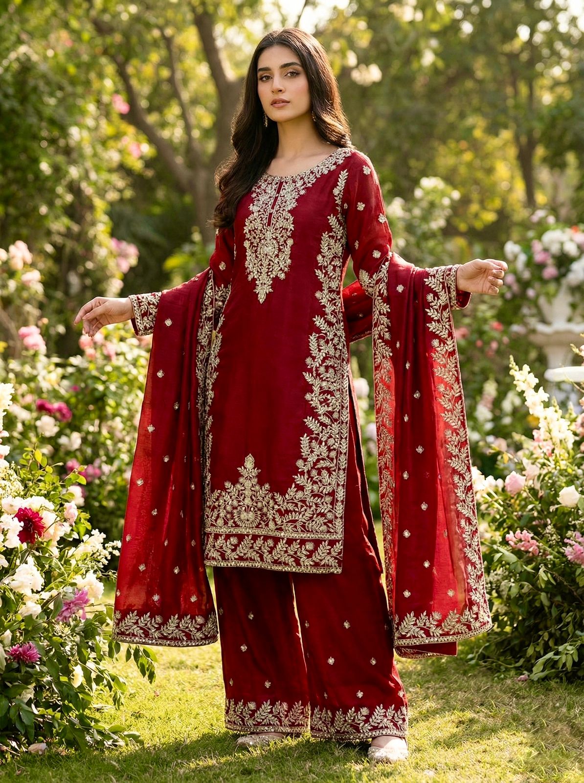 Top – Bottom – Dupatta Set