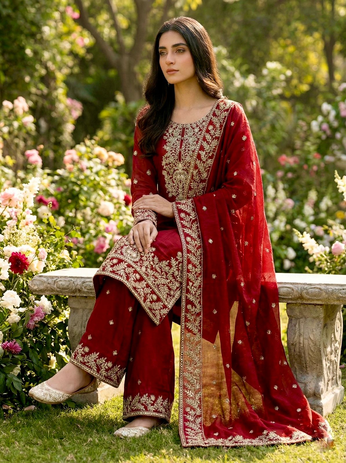 Top – Bottom – Dupatta Set