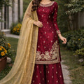 Luxury Silk Embroidered Kurta Set