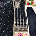 Designer Velvet Embroidery Suit Set