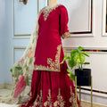 Designer Party Wear Set in Premium Chinon Silk