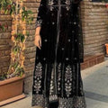 Velvet Anarkali Gown – Bold Black