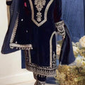 Viscose Velvet Top, Palazzo & Dupatta Set