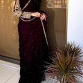 Velvet Saree