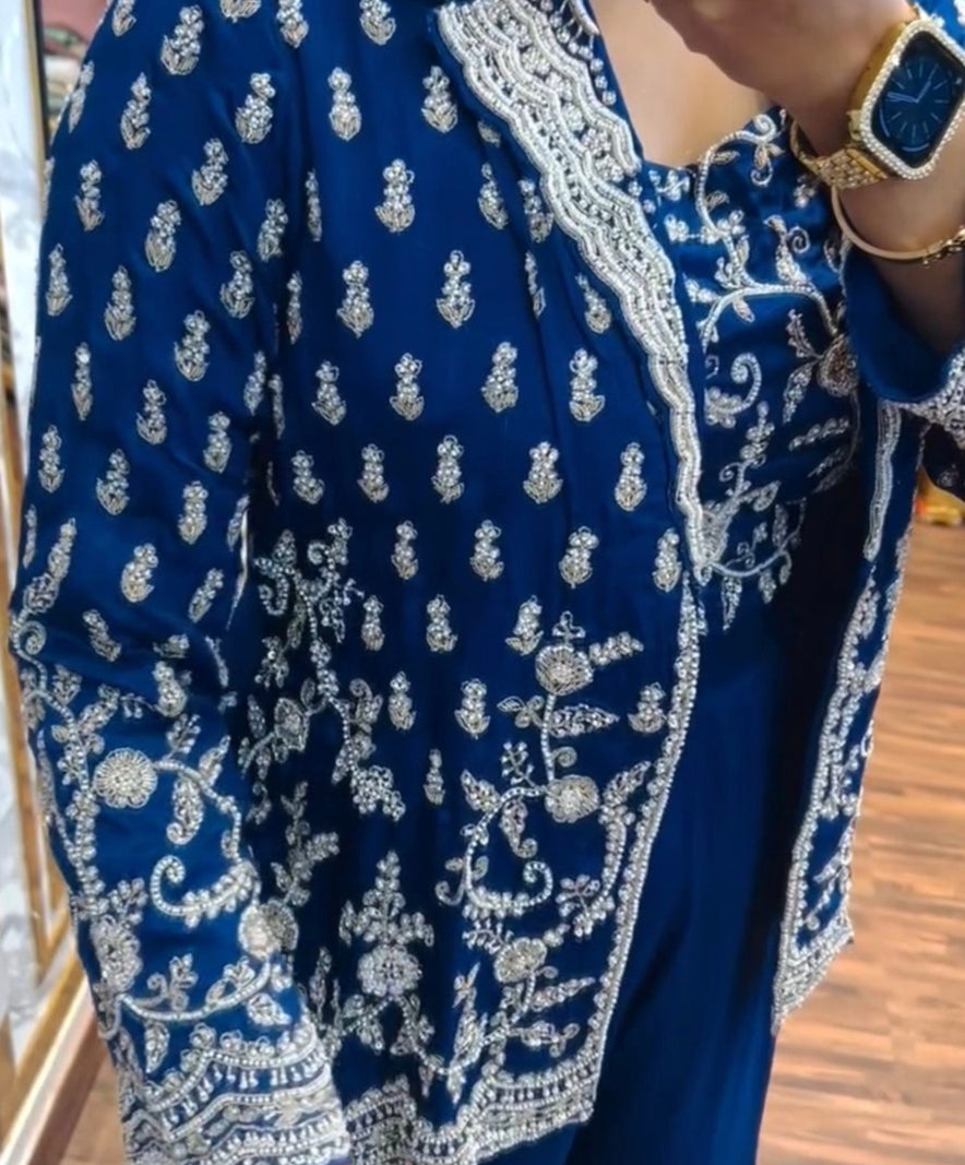 Trending Party Wear Koti with Palazzo Set