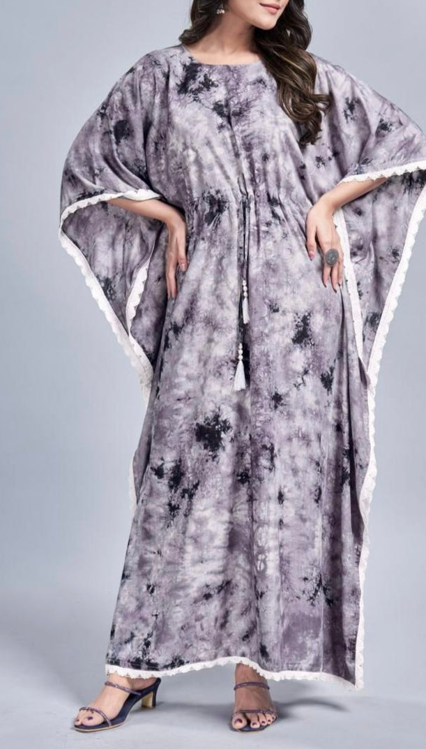 Beautiful Tie-Dye Printed Kaftan