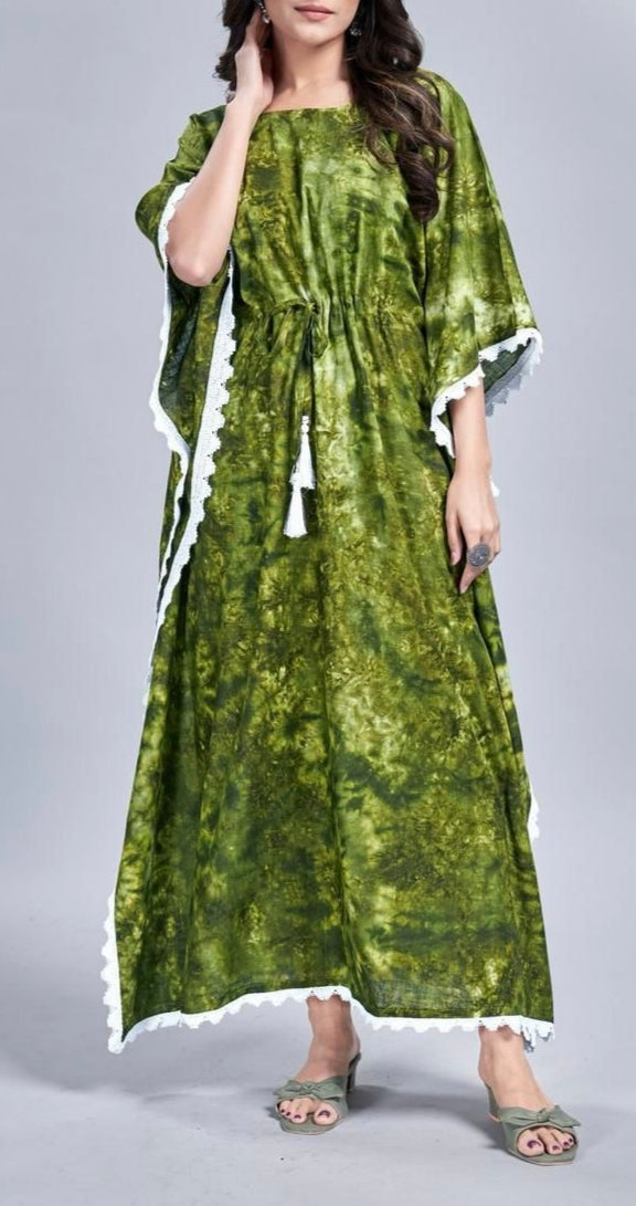 Beautiful Tie-Dye Printed Kaftan
