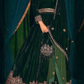 Designer Party Gown & Dupatta Set – Heavy Velvet Elegance
