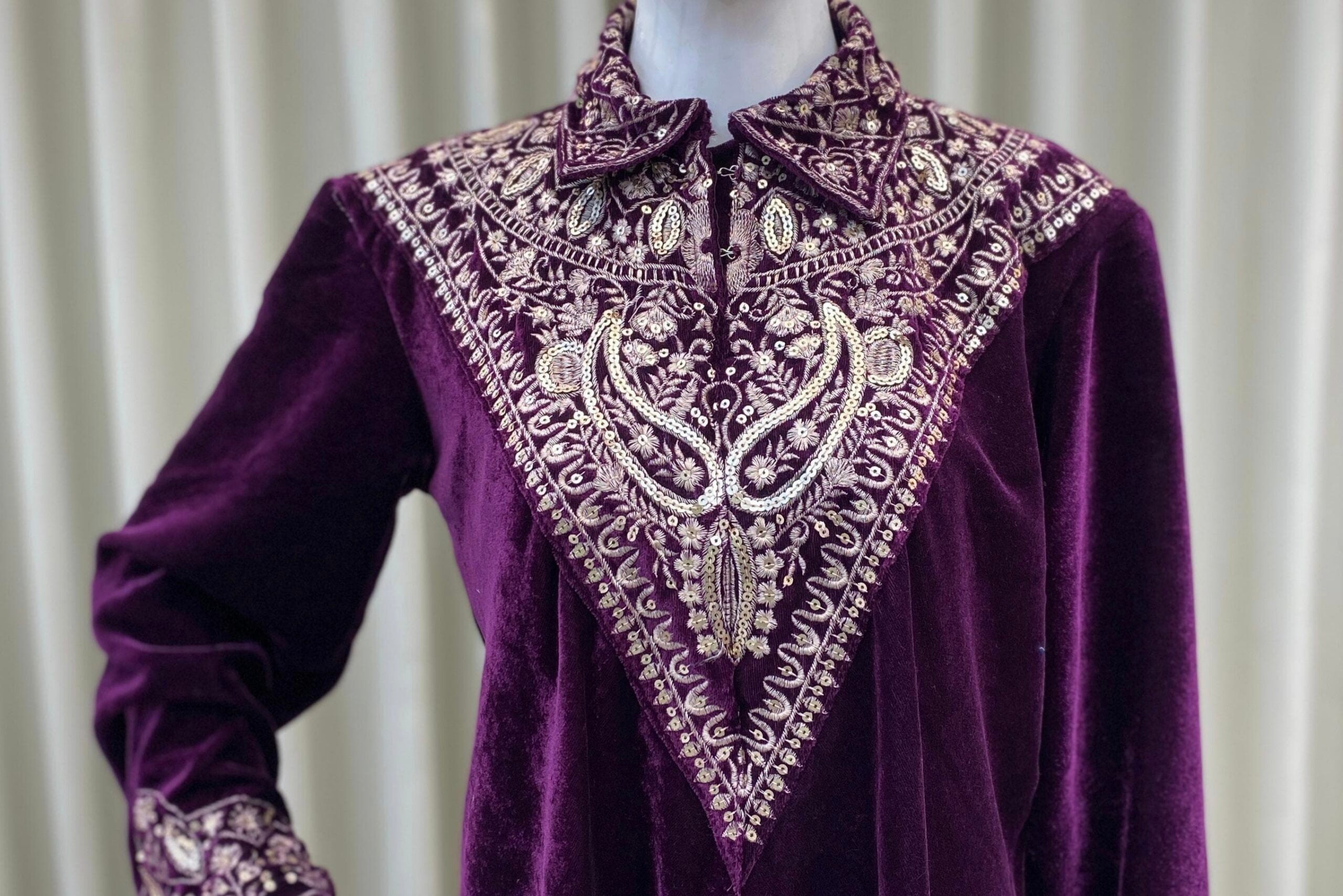 Black Velvet Kurta Palazzo Set