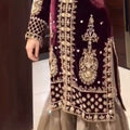 Designer Velvet Top & Palazzo Set with Fancy Dupatta
