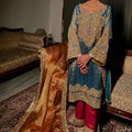 Kurti–Pant Set paired with a luxurious Fendi Silk Dupatta