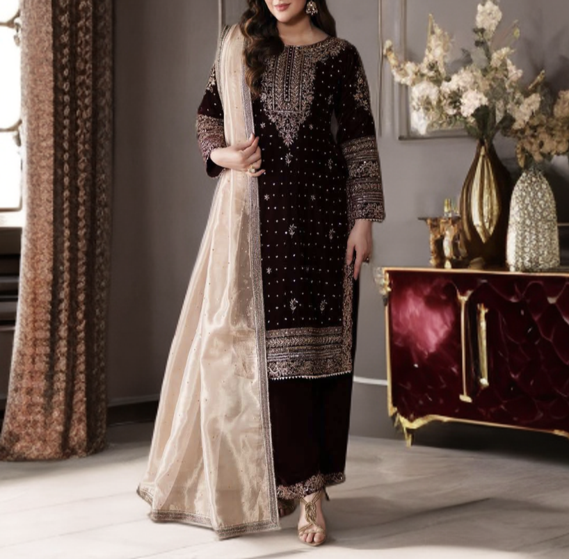 Exclusive Winter Velvet Designer Set