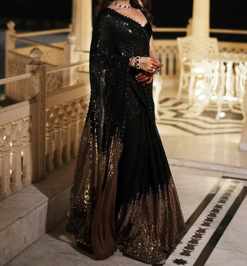 Bollywood Designer Sequins Saree