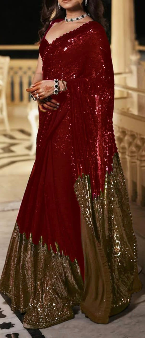 Bollywood Designer Sequins Saree