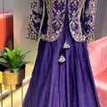 Elegant Chinon Koti & Gown Set