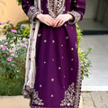 Premium Sequence Embroidery Worked Top, Pant & Dupatta Set