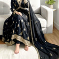Exclusive Aliya Cut Gown-Pant Dupatta Set 