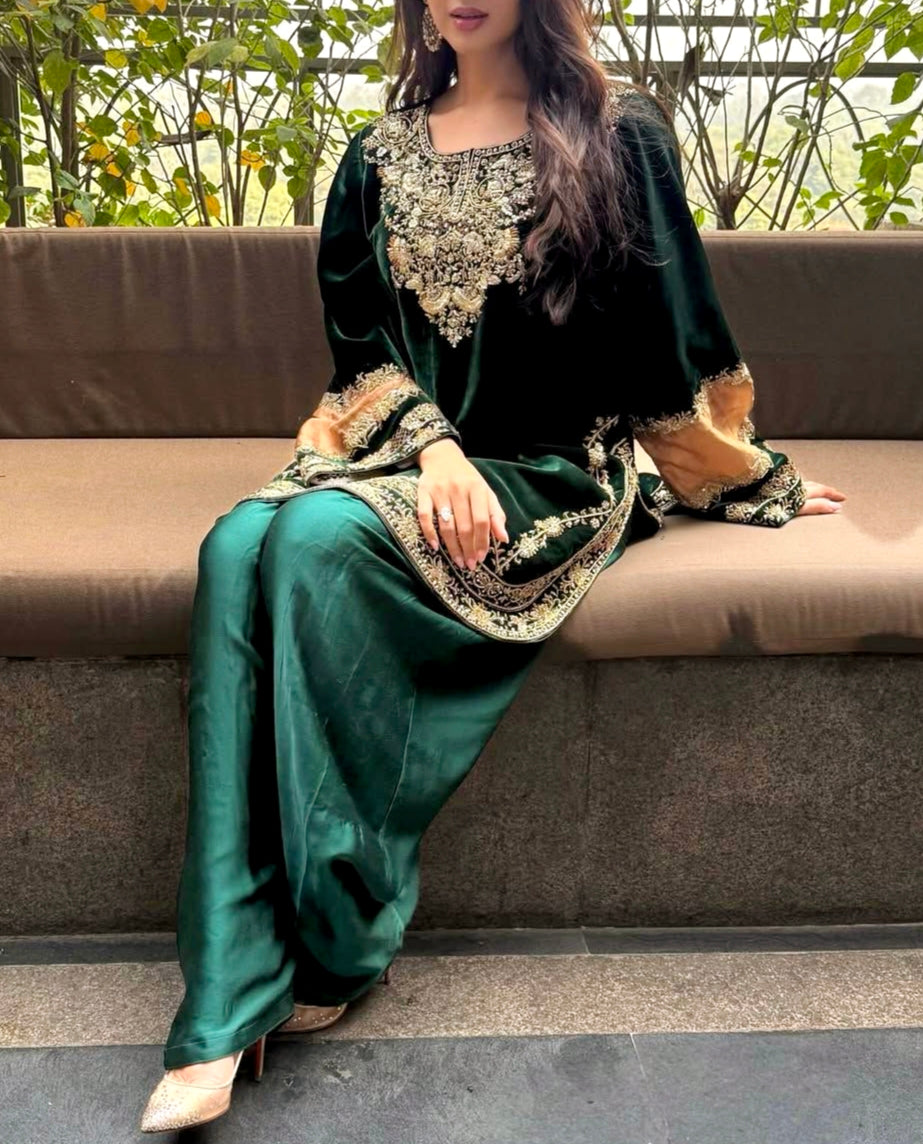 Premium Viscose Velvet Suit Set