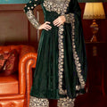 Designer Anarkali Gown with Palazzo & Dupatta