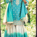Dual Shade Suit Set in Silk