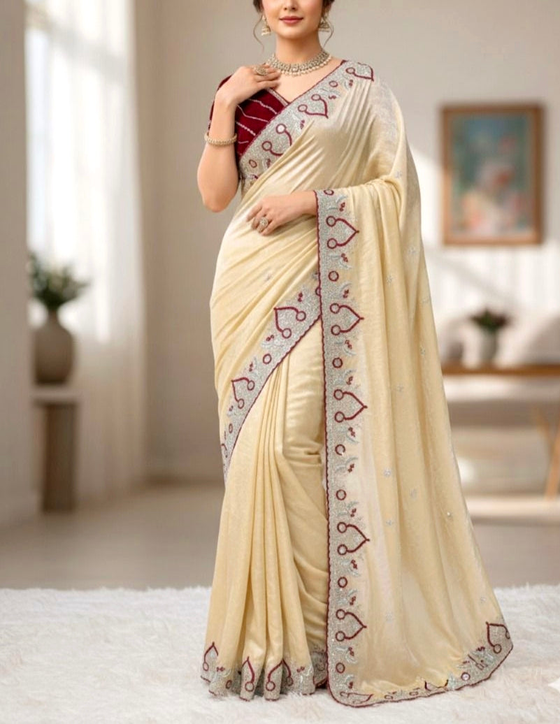 Boutique Exclusive Space Silk Saree