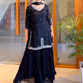 Embroidered Faux Georgette Set