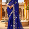 Exquisite Designer Saree with Bead Embellishment