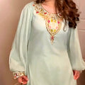 Designer Party Wear Kurti–Palazzo-Dupatta Set