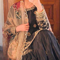 Designer Chinon Top with Sharara & Organza Dupatta