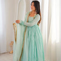 Mint Aura Anarkali Set