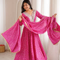 Mirror Embroidered Gown Set