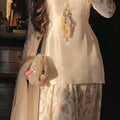 Party Wear Glass Satin Suit Set