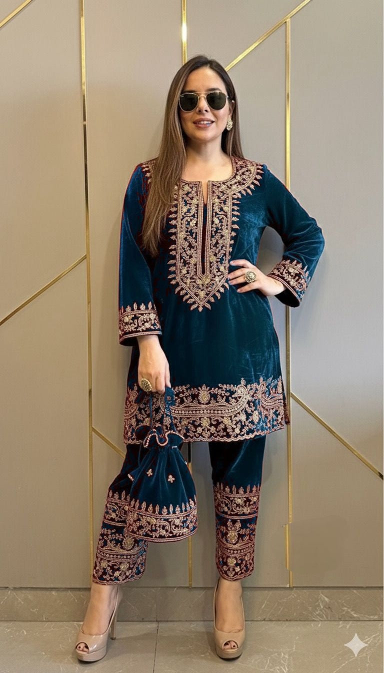 Premium Designer Velvet Co-ord Set