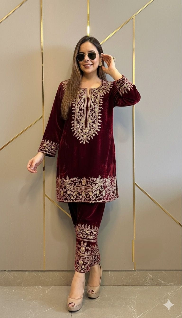 Premium Designer Velvet Co-ord Set