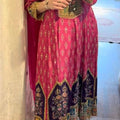 Printed Top with Pant - Real Mirror work
