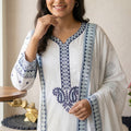 Rayon Embroidery Suit Set