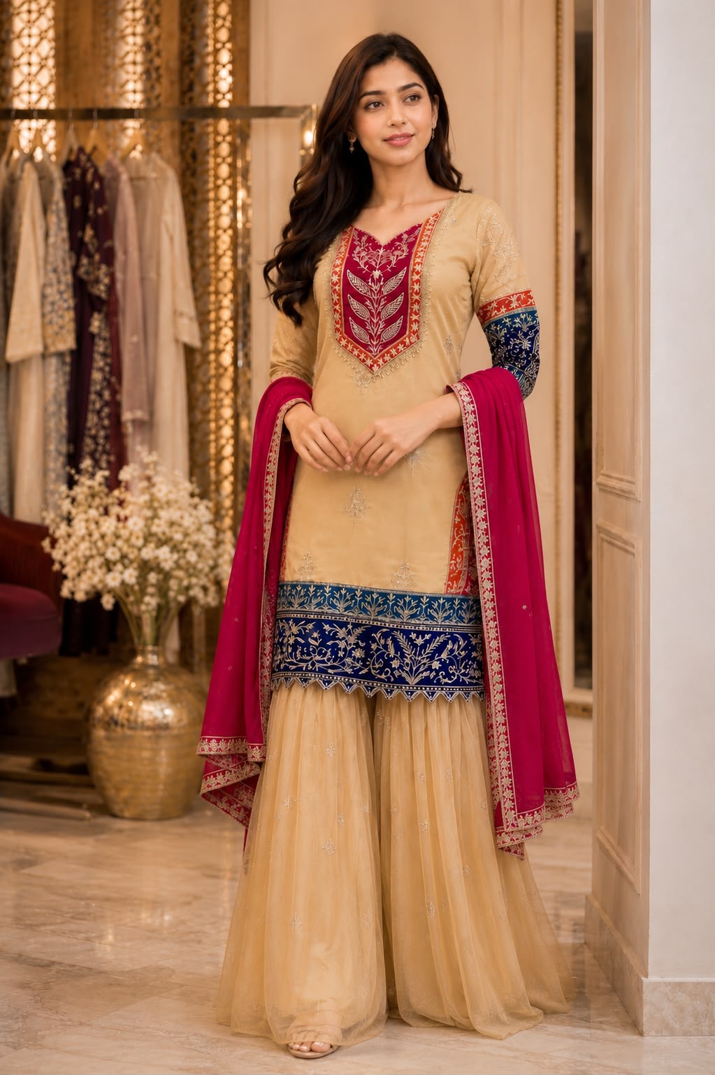 Royal Rangoli Silk Suit