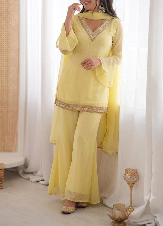 Shine Bright In Sunny Georgette Suit