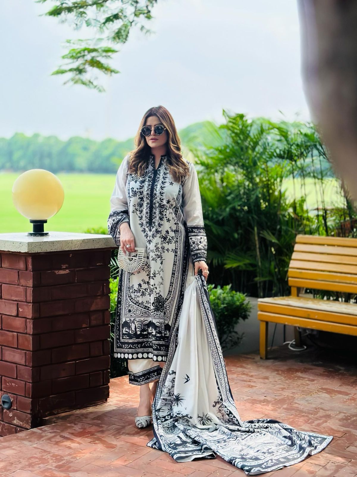 Soft Satin Digital Print Suit