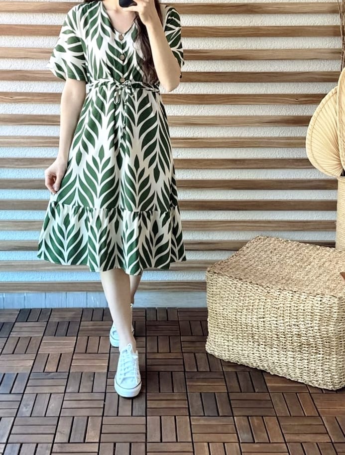Summer Print Short Midi