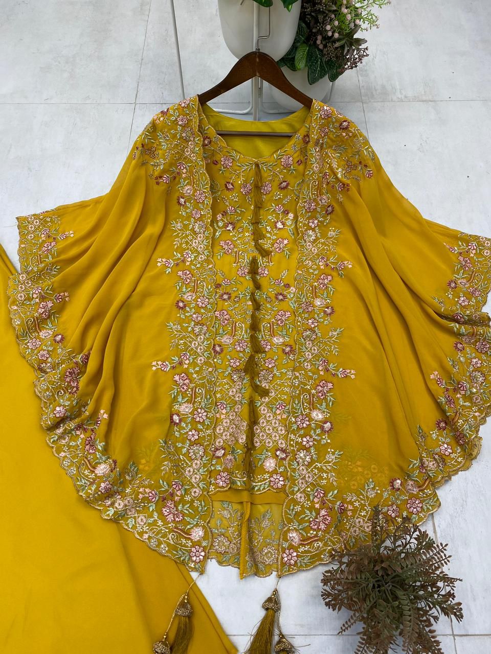 Top- Palazzo-Shrug Set