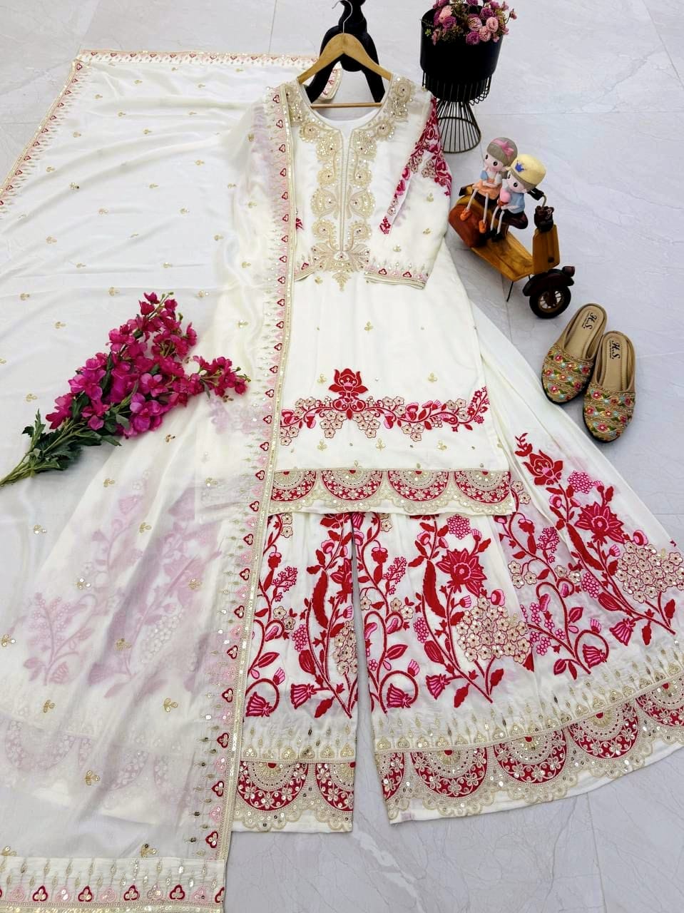 Top-Sharara-Dupatta Set