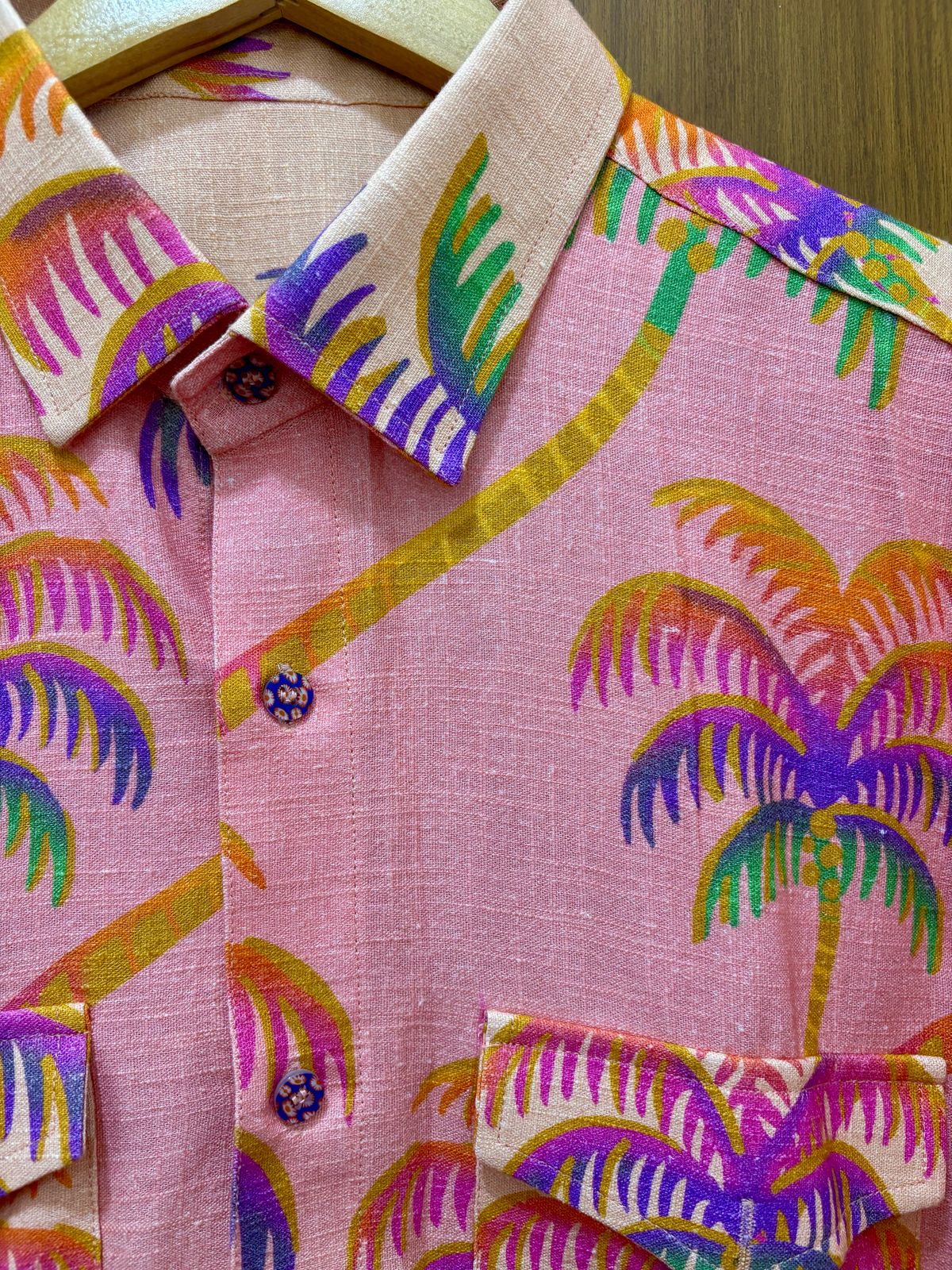 Tropical Vibes Palm Print Shirt