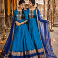Turquoise Blue Anarkali Set