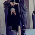 Viscose Velvet Top Palazzo Pant & Dupatta Set