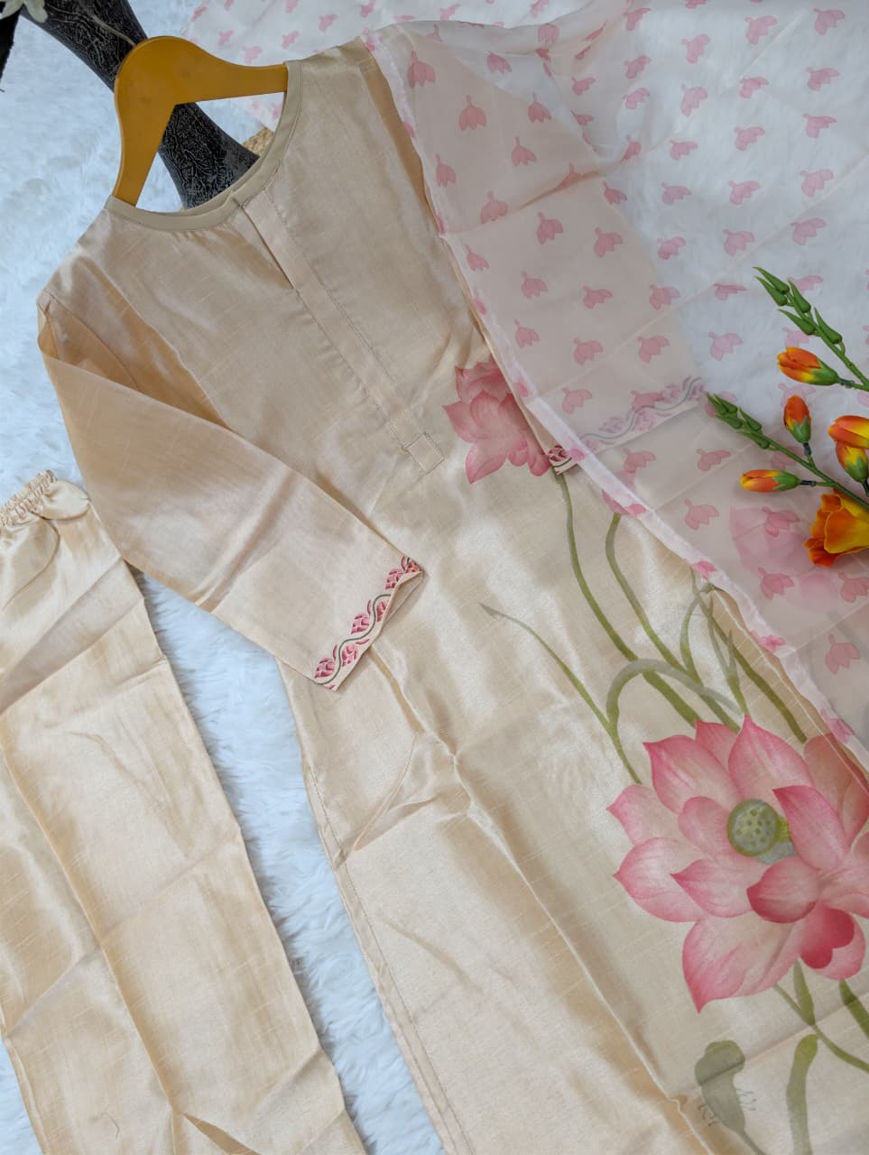 Viscose Soft Assam Silk Kurta Set